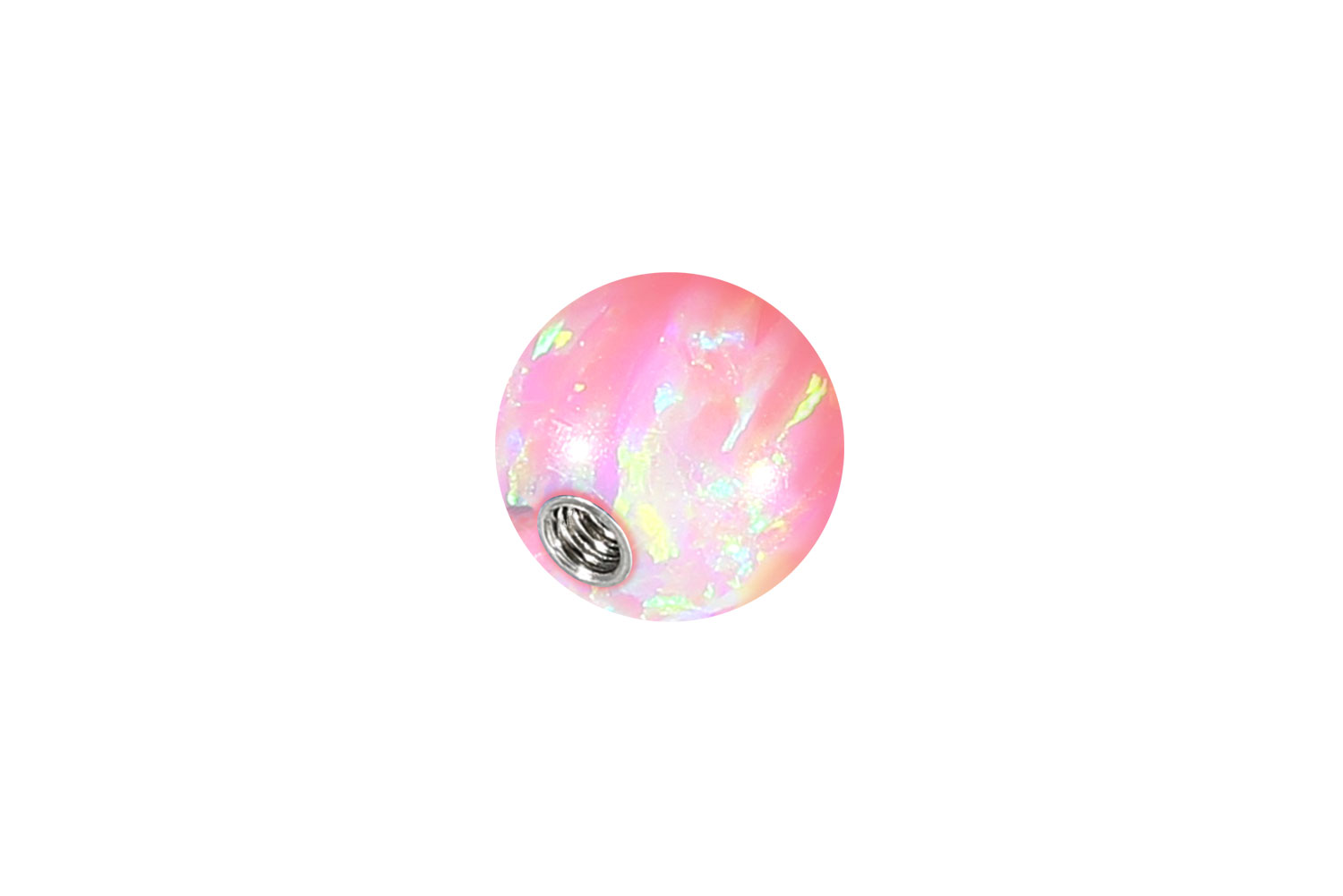 Synthetischer Opal Schraubkugel mit Chirurgenstahl-Gewinde von Piercingline